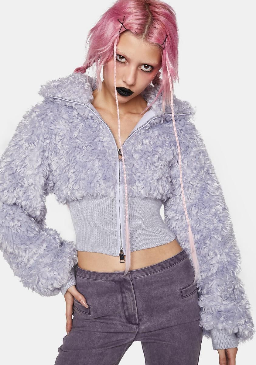 Fluffy Faux Fur Jacket sold by Dolls Kill