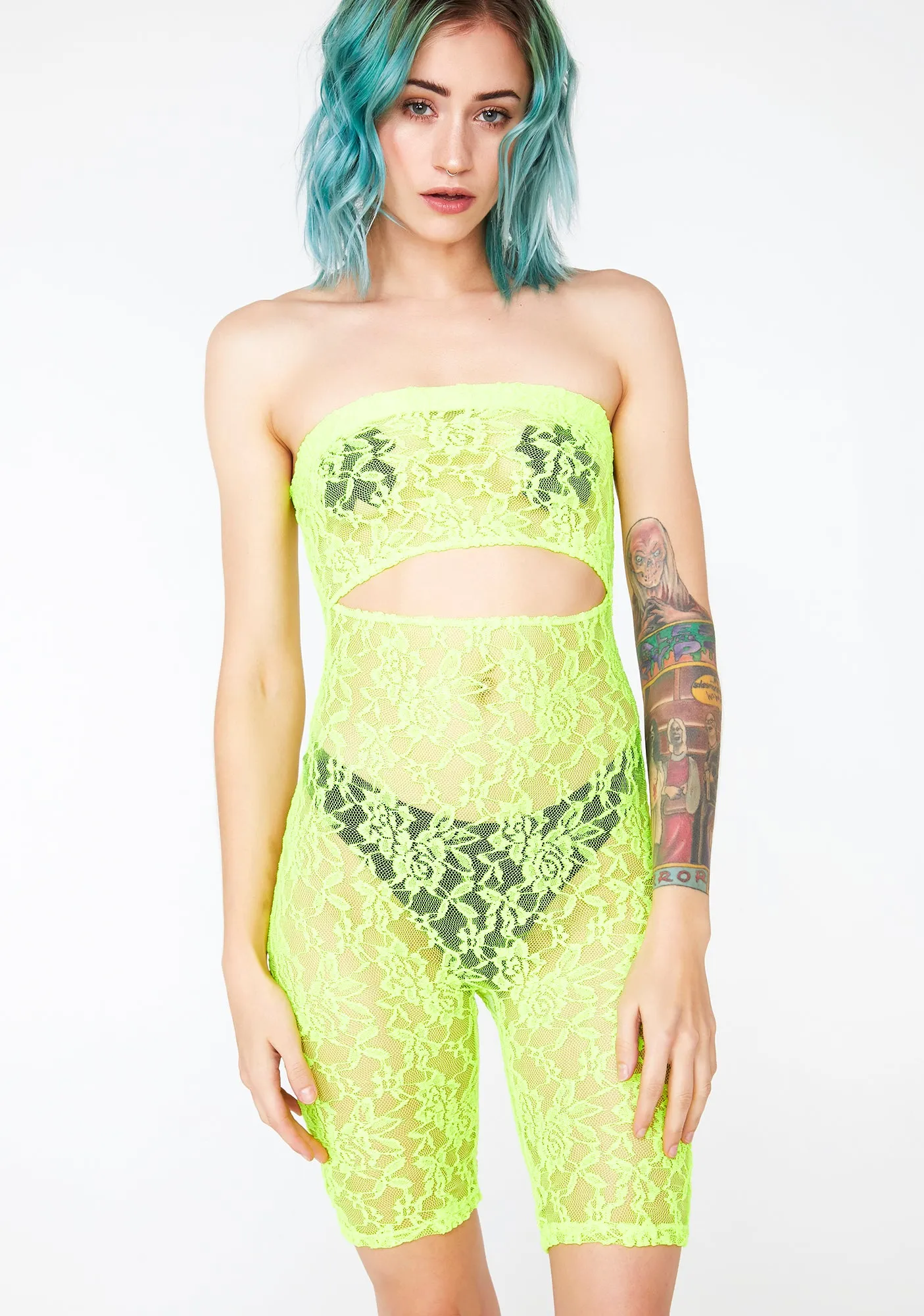 Uncensored Sis Lace Romper sold by Dolls Kill