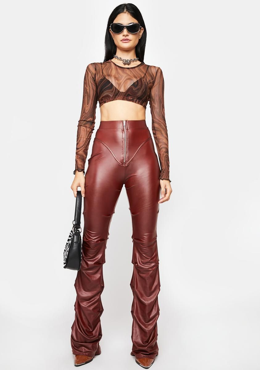 Brick Certified Freak Vegan Leather Pants sold by Dolls Kill product image thumbnail 3