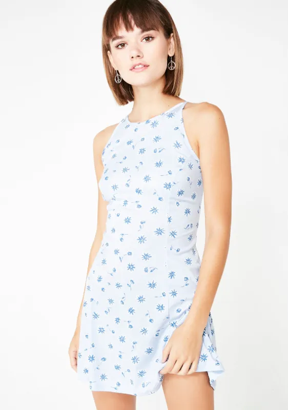 Vintage 00s Daisy Print Mini Dress sold by Dolls Kill