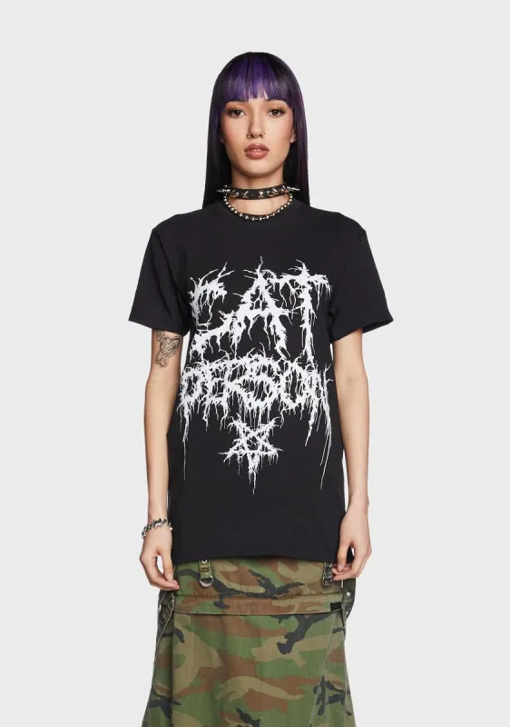 Cat Person Graphic Tee sold by Dolls Kill