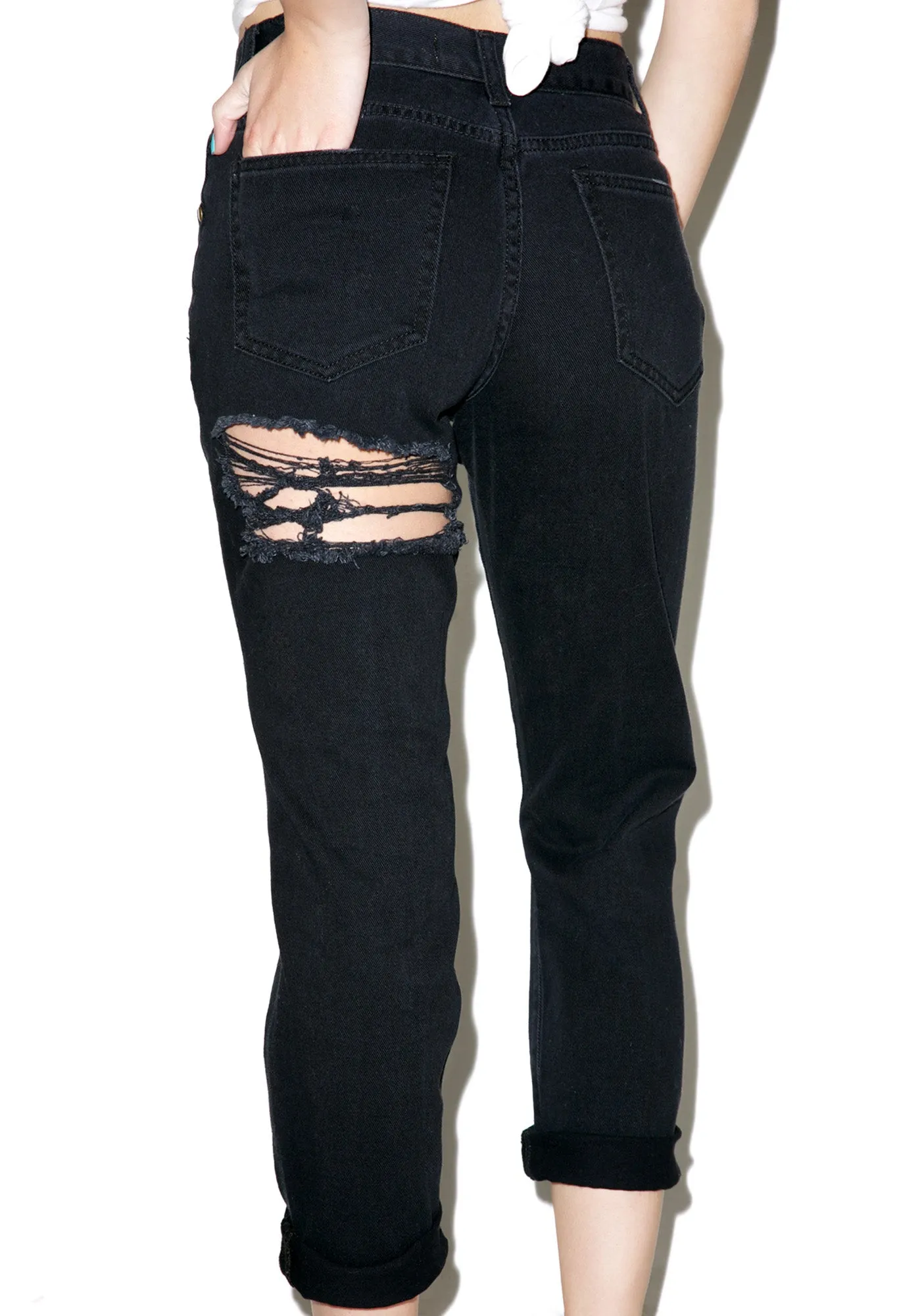 Charley Destroyed Boyfriend Jeans sold by Dolls Kill product image thumbnail 3