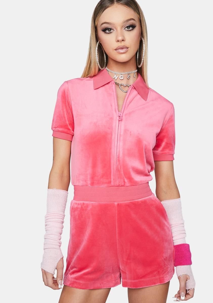 Big Bling Velour Romper sold by Dolls Kill