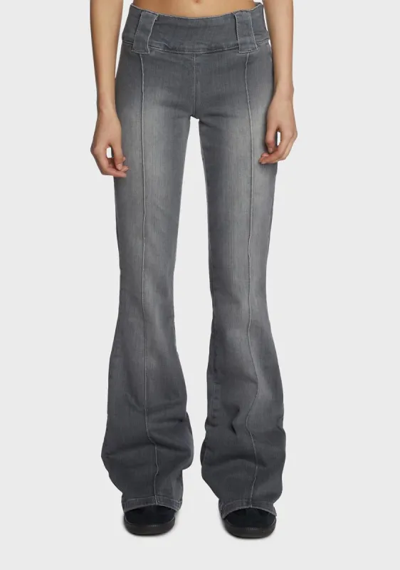 Missy Low Rise Flare Jeans sold by Dolls Kill