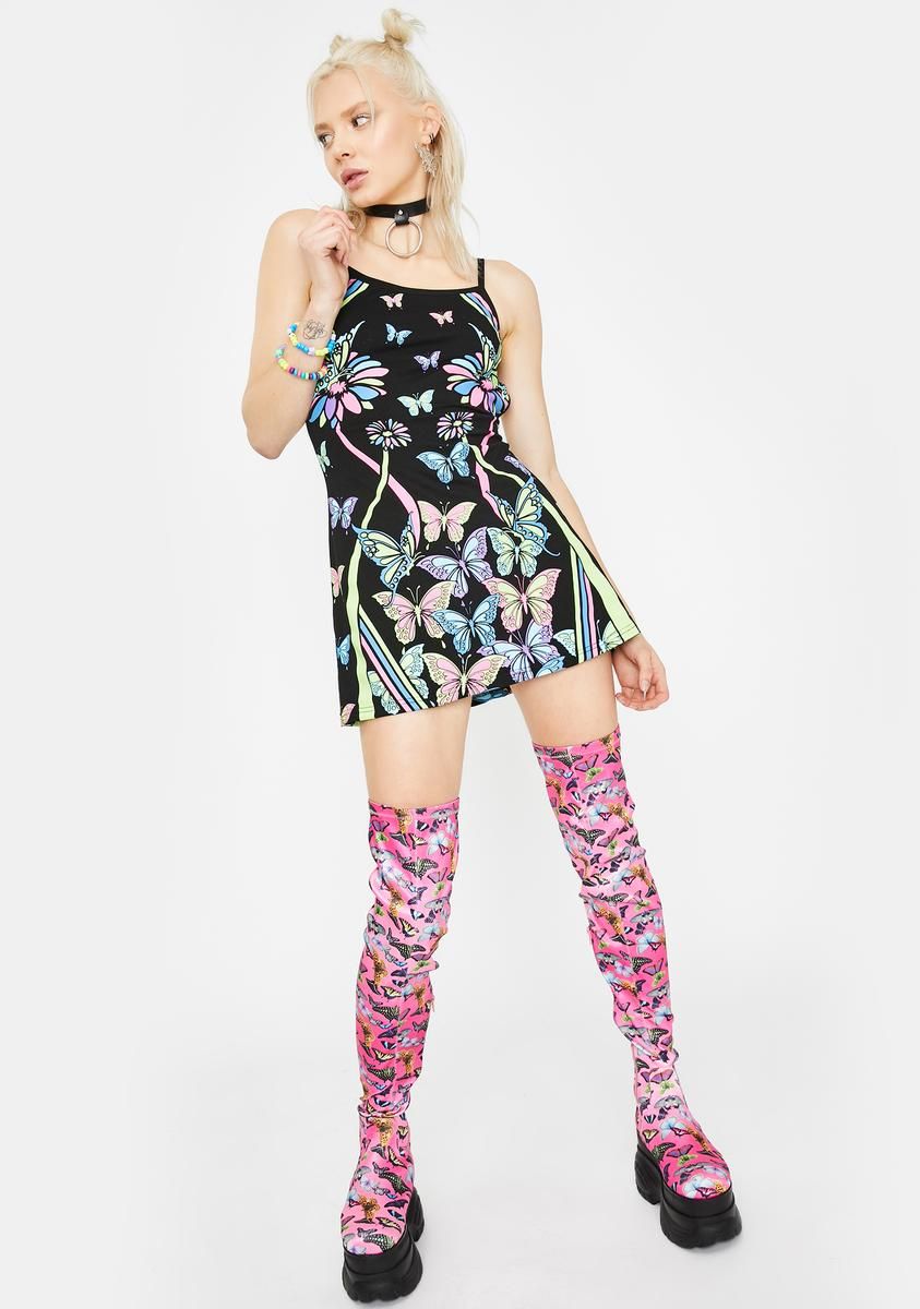 Sonic Synergy Glow In The Dark Dress sold by Dolls Kill product image thumbnail 3