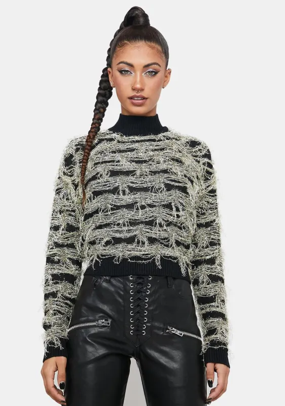 Shine On Tinsel Sweater made by Dolls Kill
