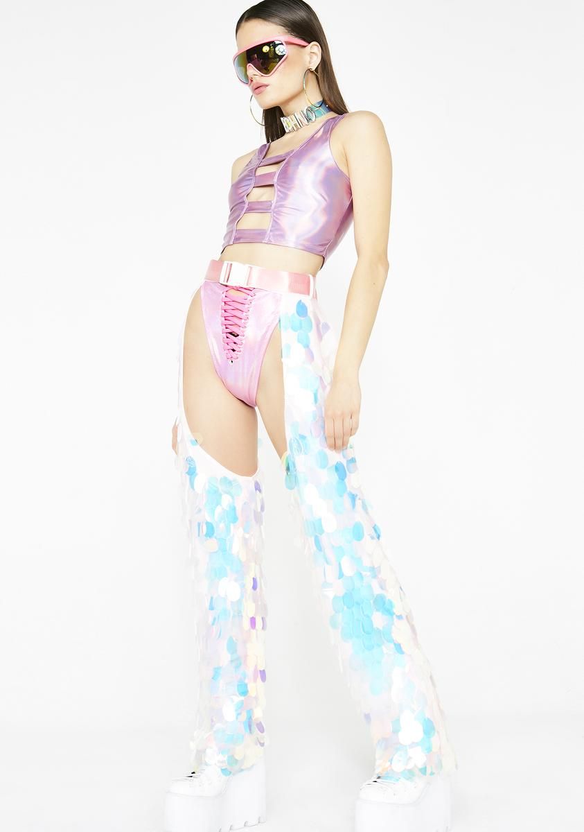 Space Cowgirl Sequin Chaps sold by Dolls Kill product image thumbnail 2