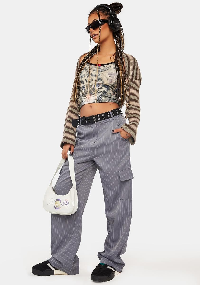 Pinstripe Cargo Pants sold by Dolls Kill product image thumbnail 3
