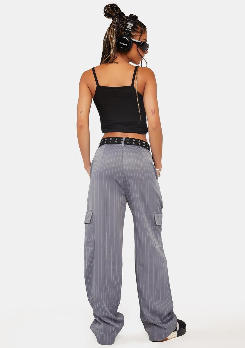 Pinstripe Cargo Pants sold by Dolls Kill product image thumbnail 4