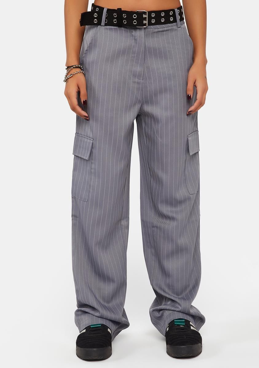 Pinstripe Cargo Pants sold by Dolls Kill