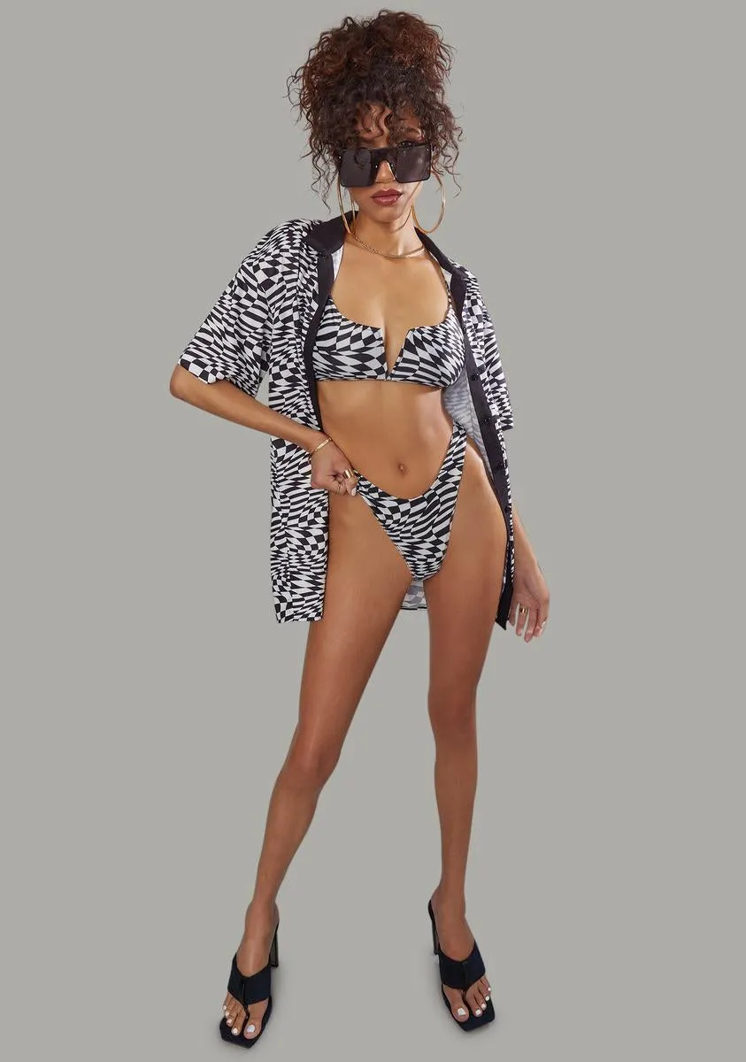 Warped Realm Checkered Button Up Shirt sold by Dolls Kill product image thumbnail 2