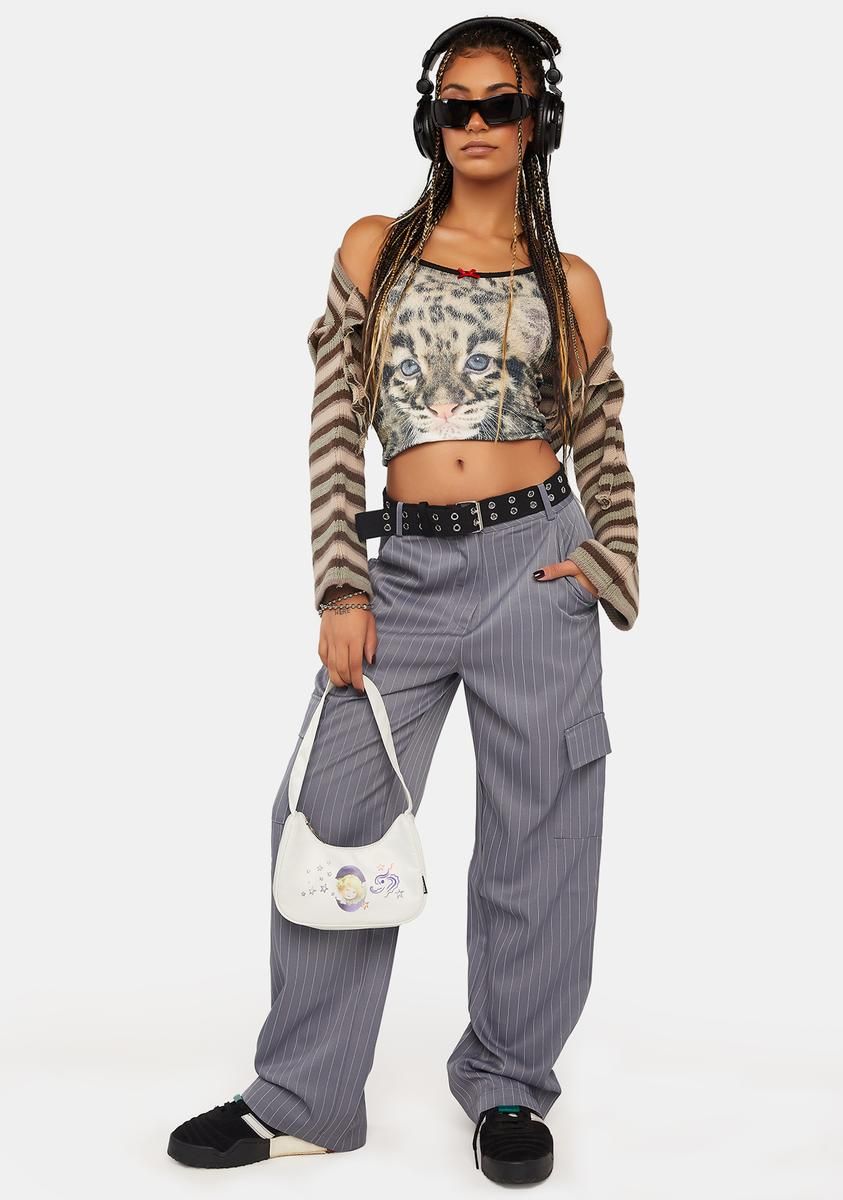 Pinstripe Cargo Pants sold by Dolls Kill product image thumbnail 2