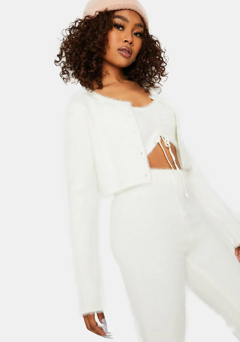 Bliss Banana Pancakes Fuzzy Cropped Cardigan sold by Dolls Kill product image thumbnail 2