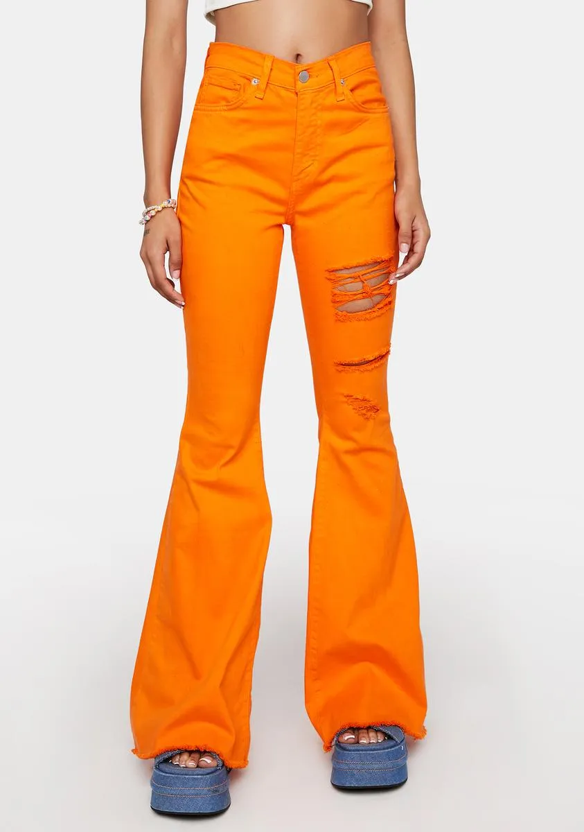 Solar Flare Distressed Pants sold by Dolls Kill