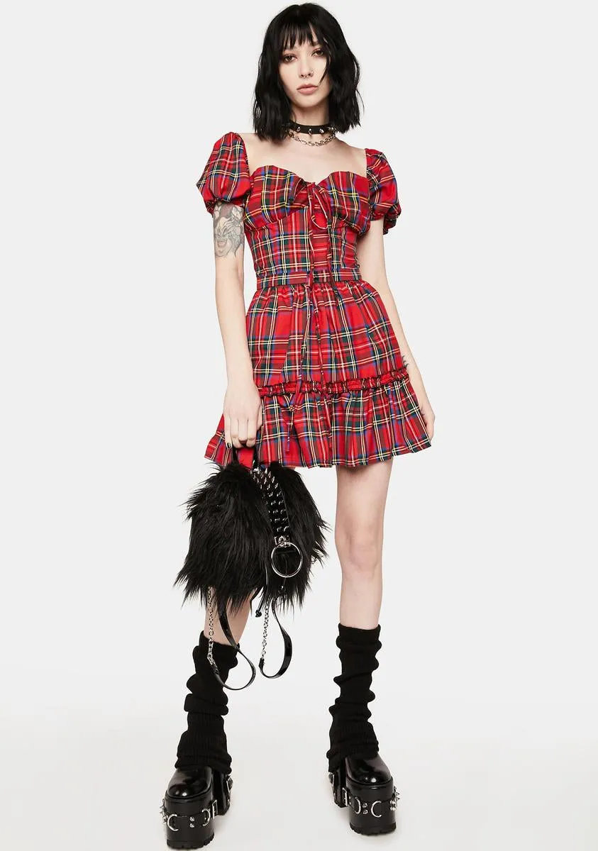 Plaid Aubrey Mini Dress sold by Dolls Kill product image thumbnail 3