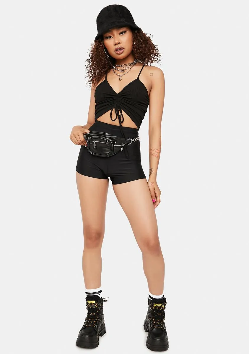 Live It Big Time Ruched Crop Top sold by Dolls Kill product image thumbnail 3