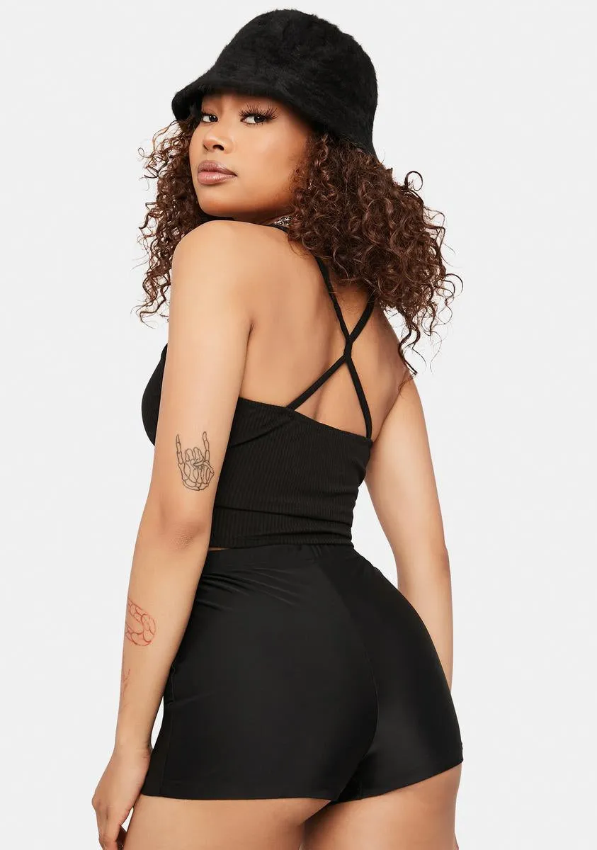 Live It Big Time Ruched Crop Top sold by Dolls Kill product image thumbnail 4