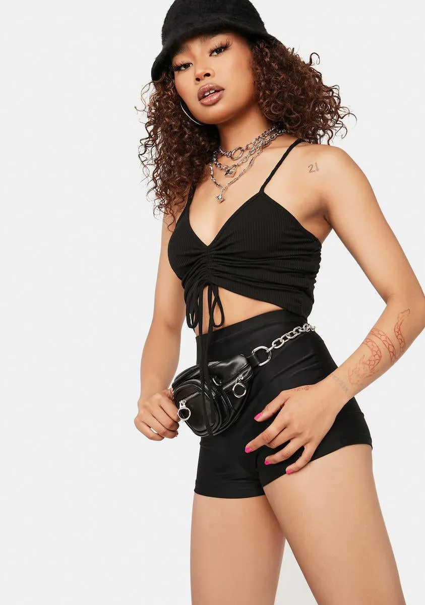 Live It Big Time Ruched Crop Top sold by Dolls Kill product image thumbnail 2