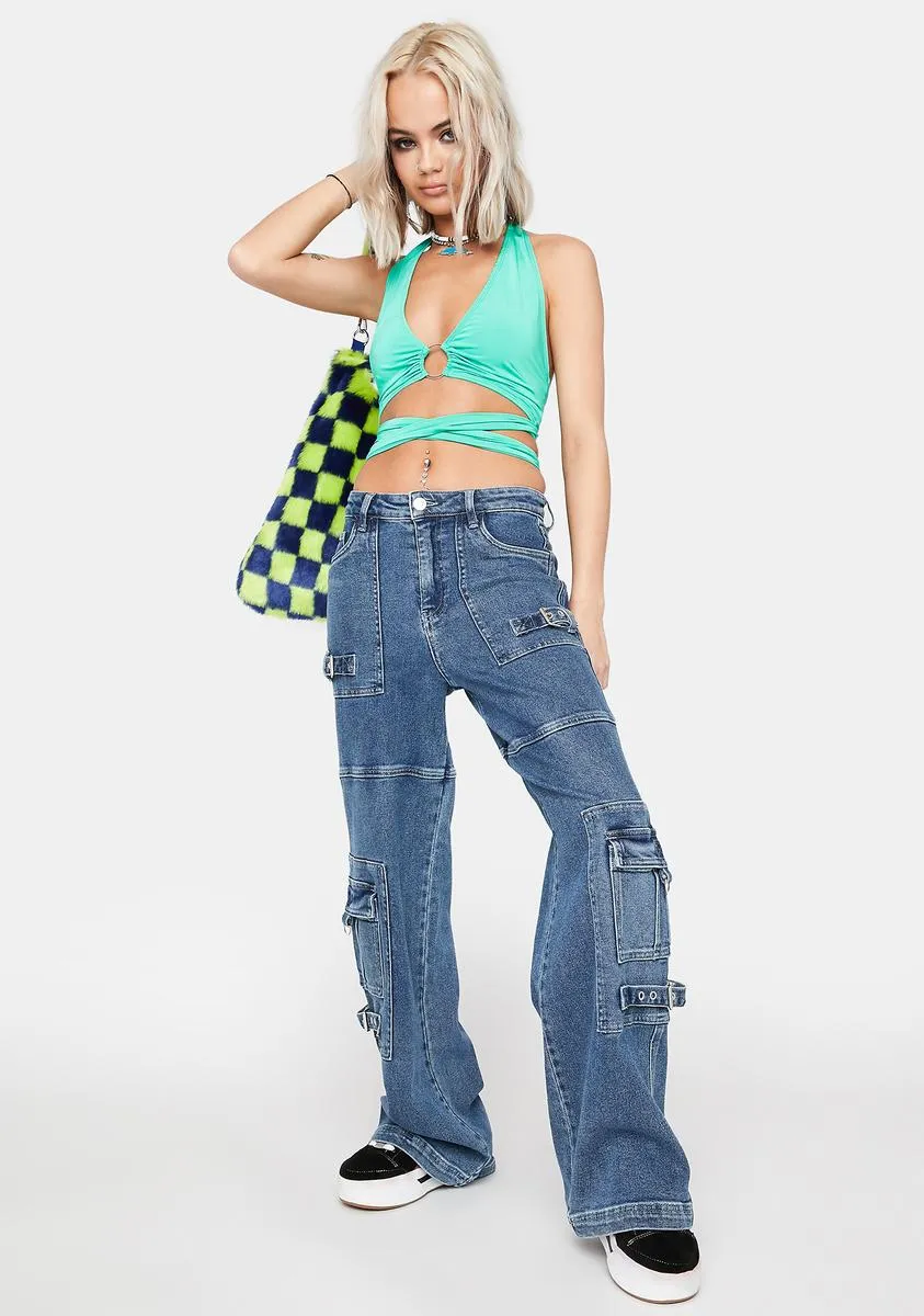 Green Halter Crop Top sold by Dolls Kill product image thumbnail 3