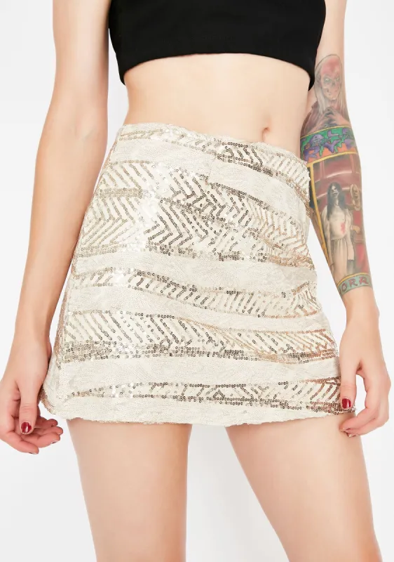 Glamazon Sequin Mini Skirt sold by Dolls Kill