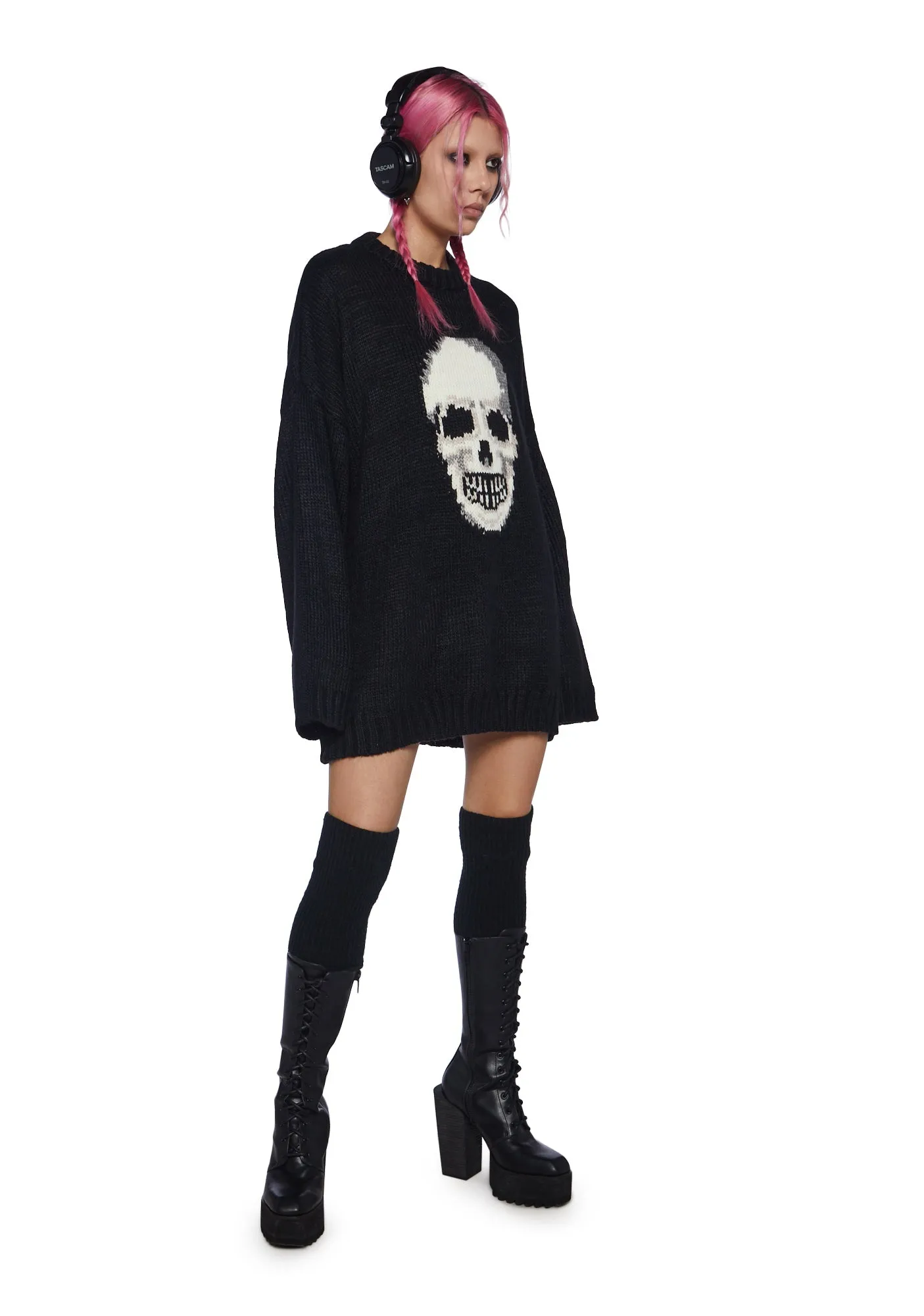Knowing Skull Knit Sweater sold by Dolls Kill product image thumbnail 2