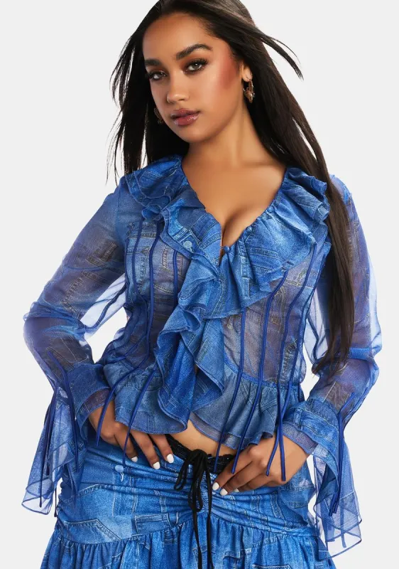 Plus Harper Chiffon Top sold by Dolls Kill