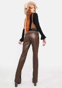 Into The Woods Vegan Leather Pants sold by Dolls Kill
