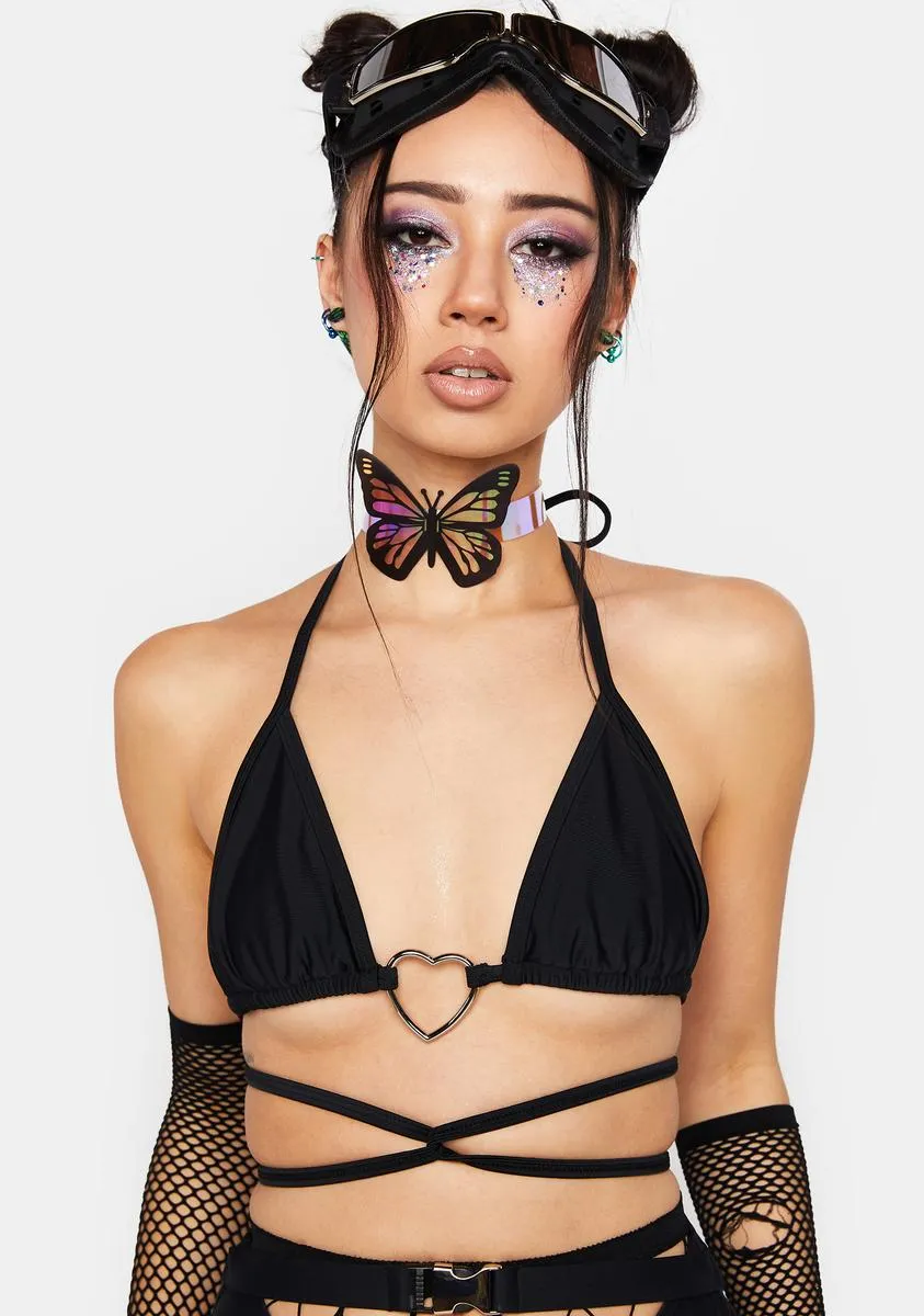 Dominatrixx Triangle Bra Top sold by Dolls Kill