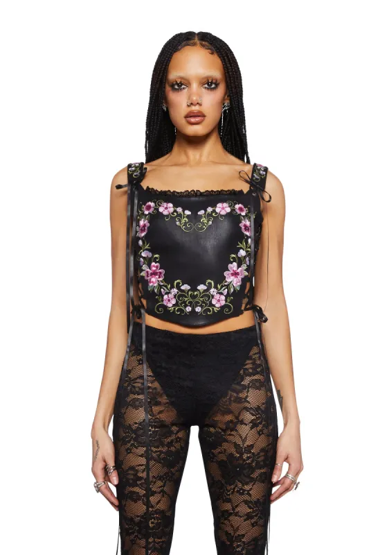 Glistening Gardens Corset Top sold by Dolls Kill