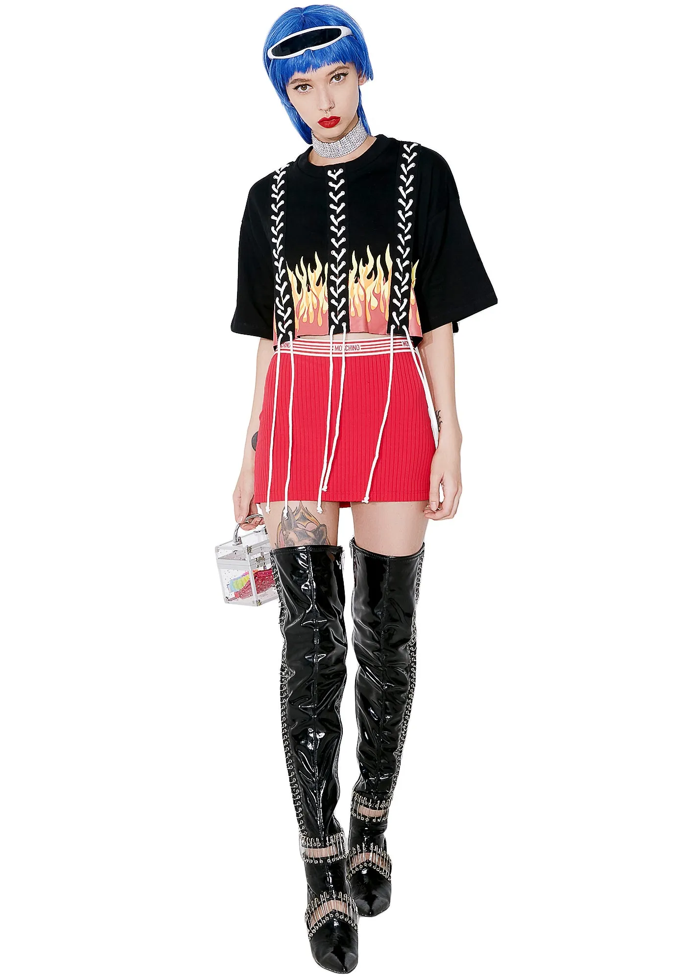 Hot or Knot Lace-Up Tee sold by Dolls Kill product image thumbnail 5