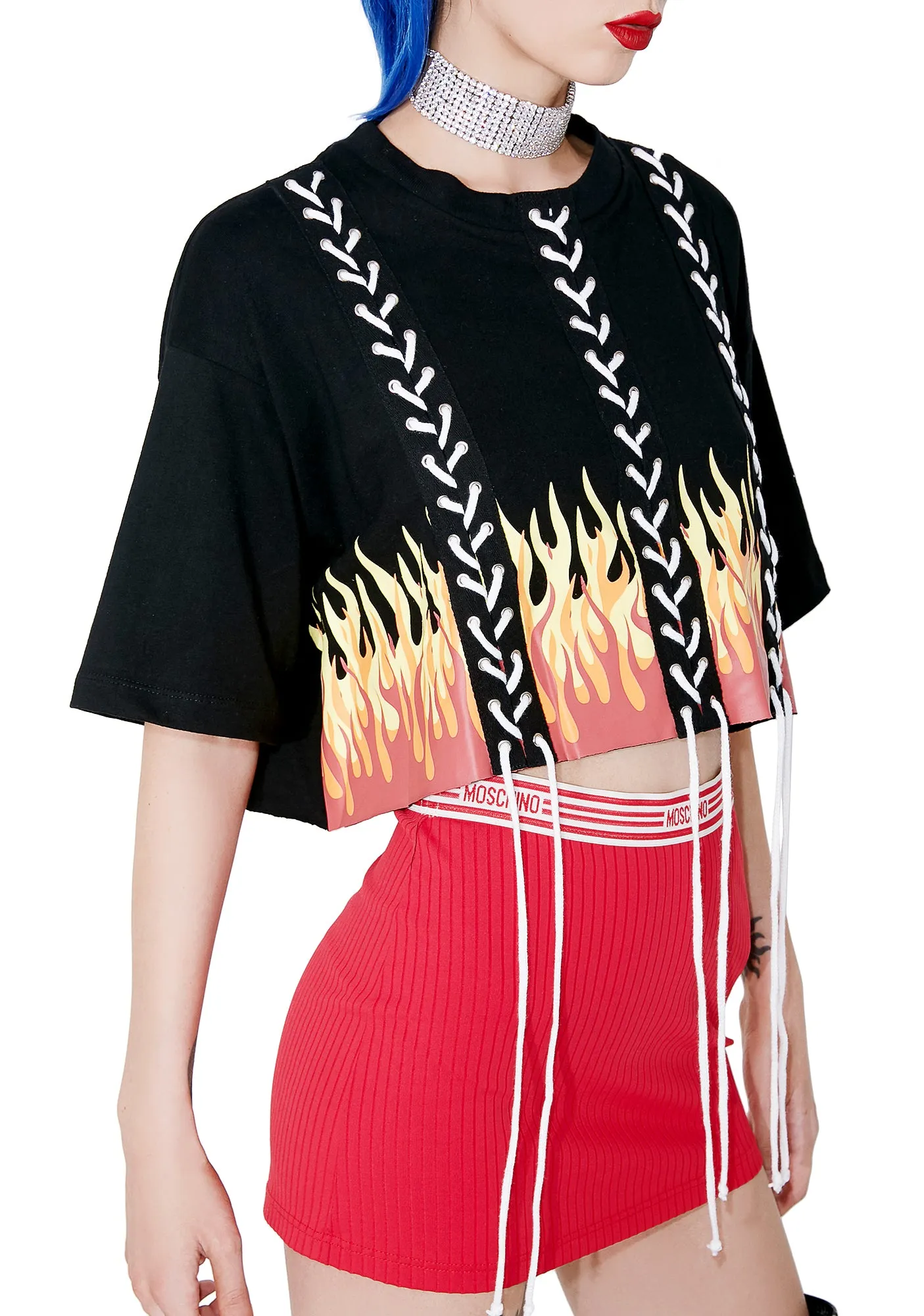 Hot or Knot Lace-Up Tee sold by Dolls Kill product image thumbnail 2