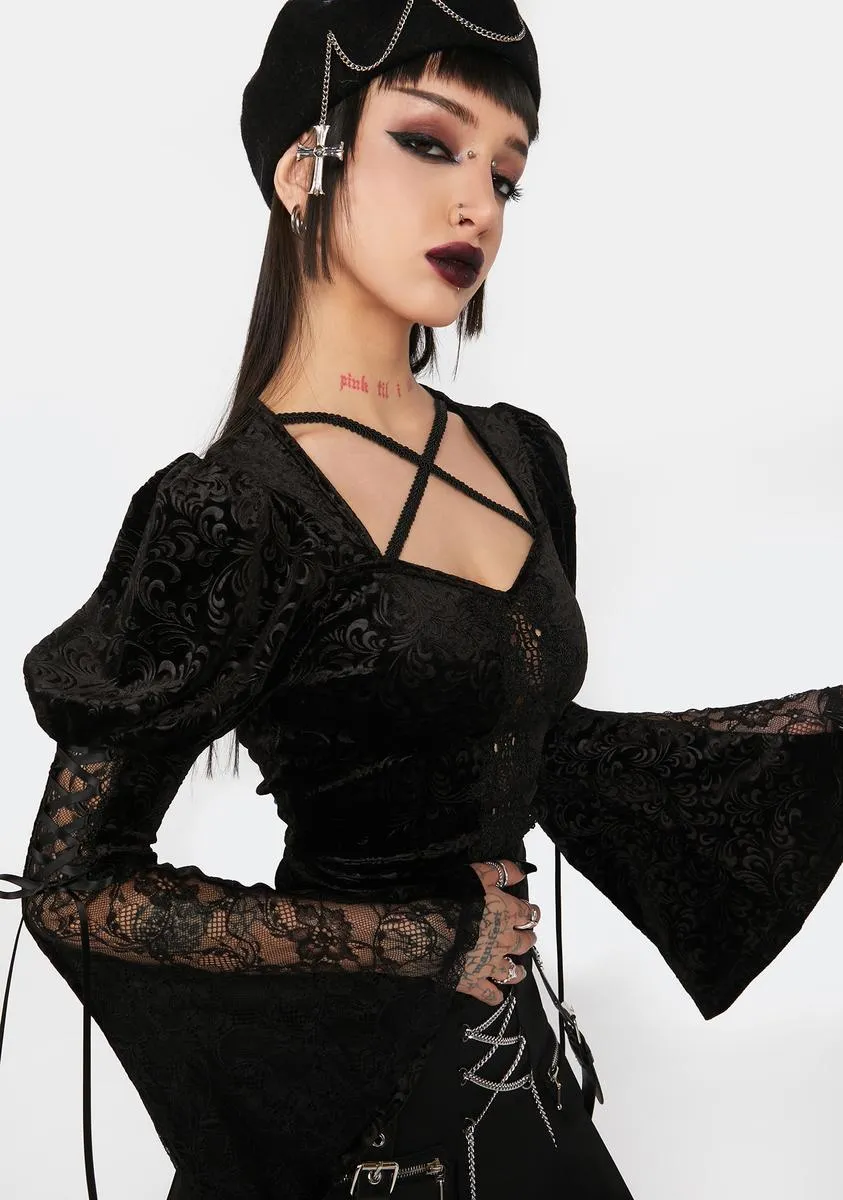 Gothic Lux Velvet Top sold by Dolls Kill product image thumbnail 2