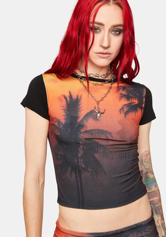 Holiday Sunset Tee sold by Dolls Kill