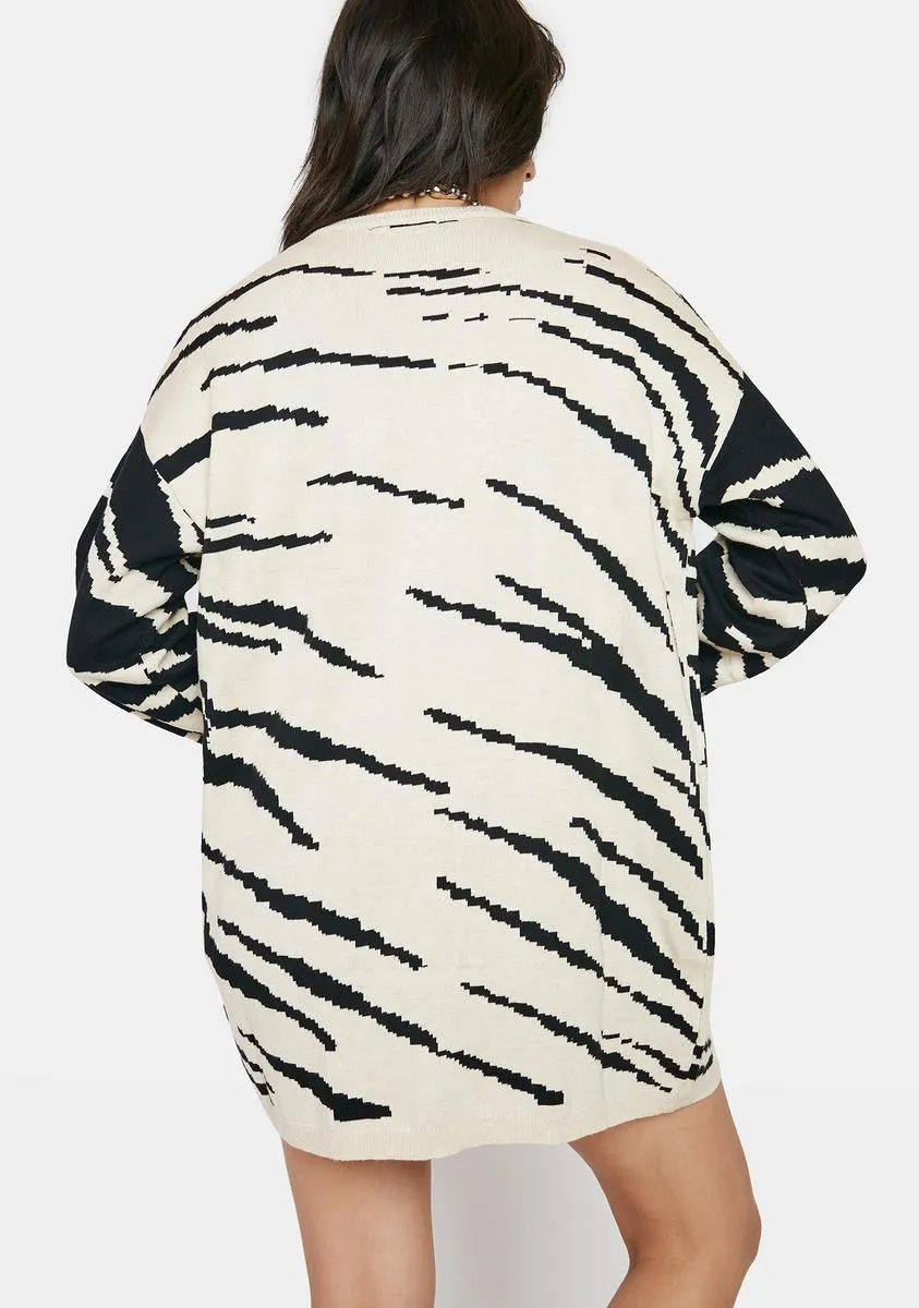 Seeing Clearly Zebra Print Cardigan sold by Dolls Kill product image thumbnail 4