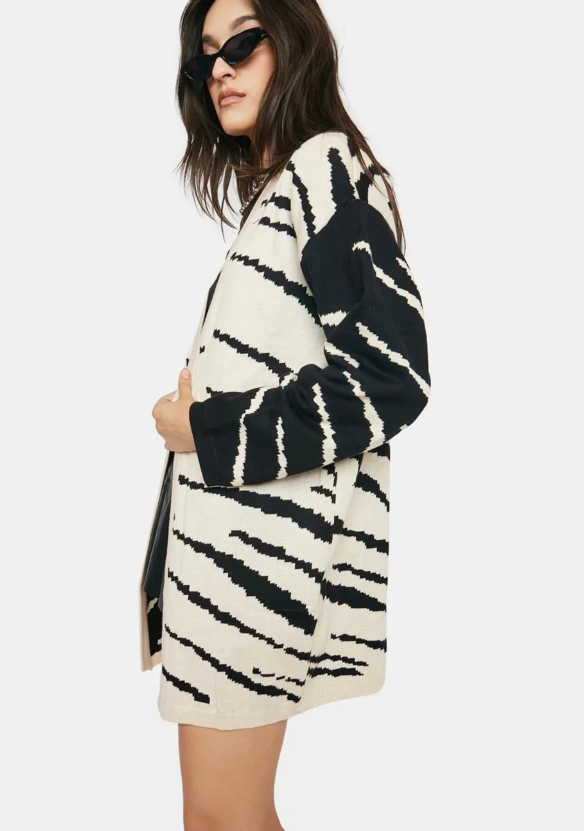 Seeing Clearly Zebra Print Cardigan sold by Dolls Kill product image thumbnail 2