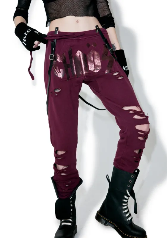 Turca Ripped Sweatpants sold by Dolls Kill