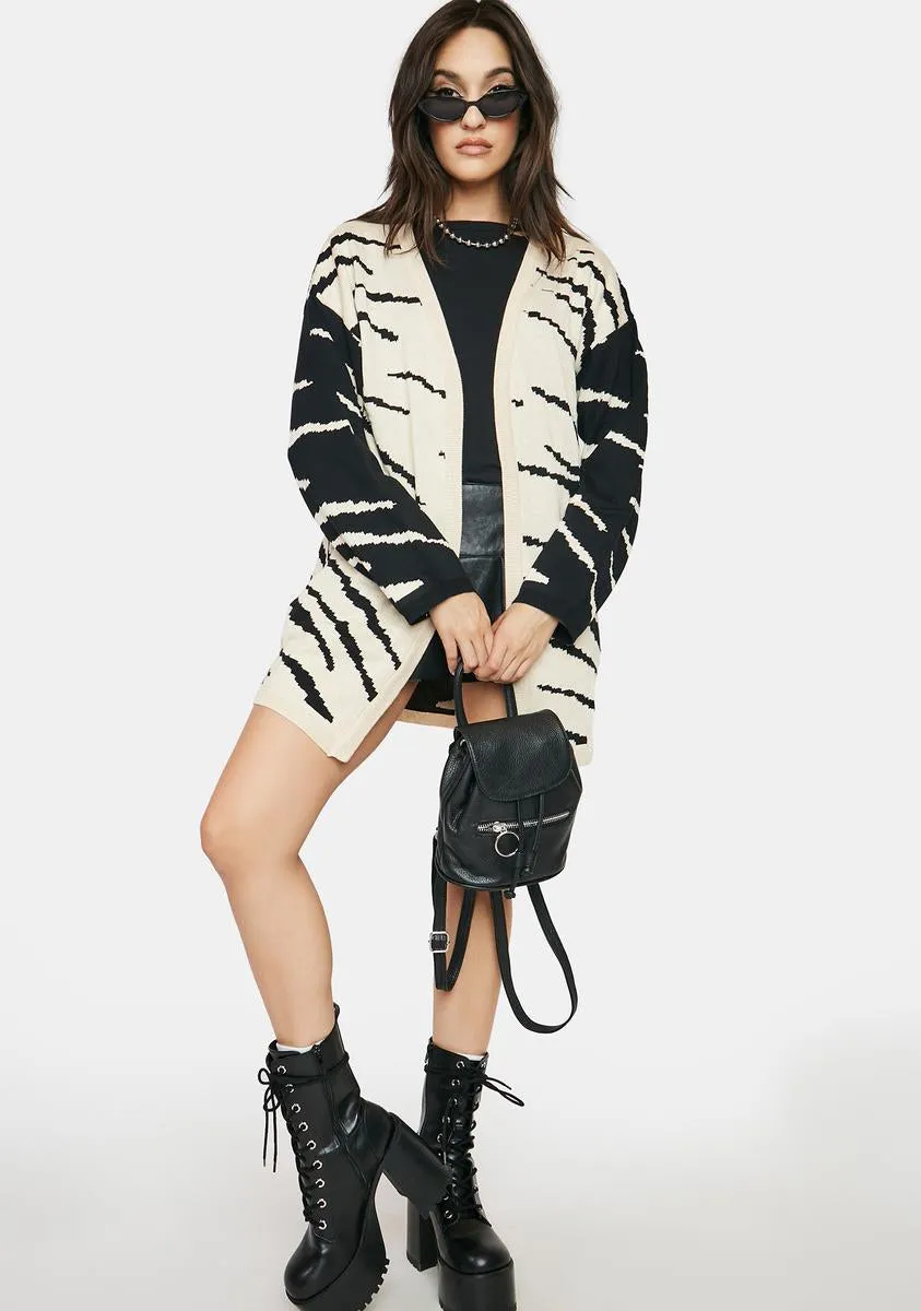 Seeing Clearly Zebra Print Cardigan sold by Dolls Kill product image thumbnail 3