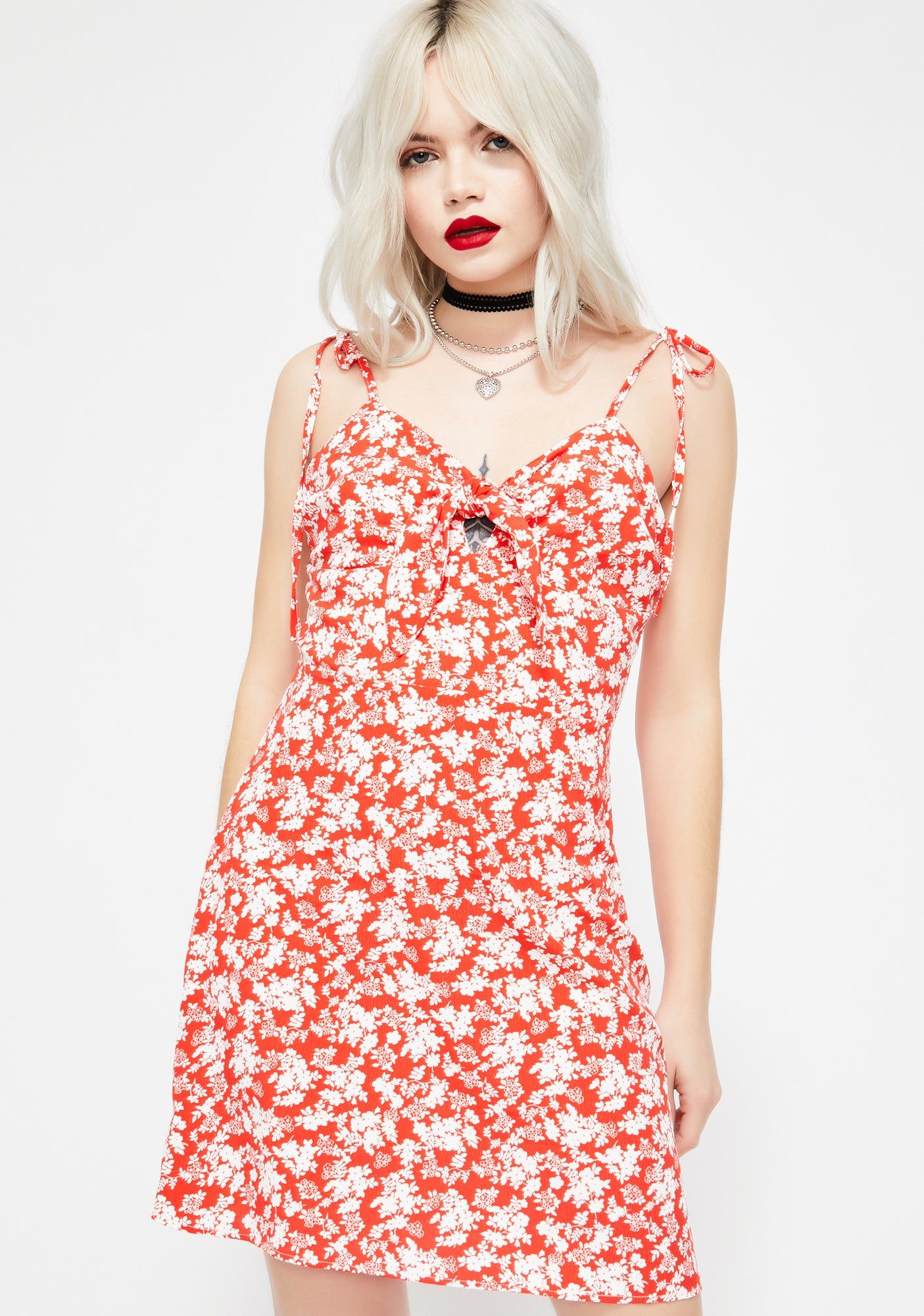 Dramatic Darling Floral Dress sold by Dolls Kill