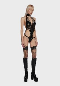 Holy Visions Fishnet Bodysuit sold by Dolls Kill