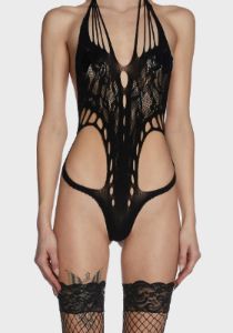 Holy Visions Fishnet Bodysuit sold by Dolls Kill