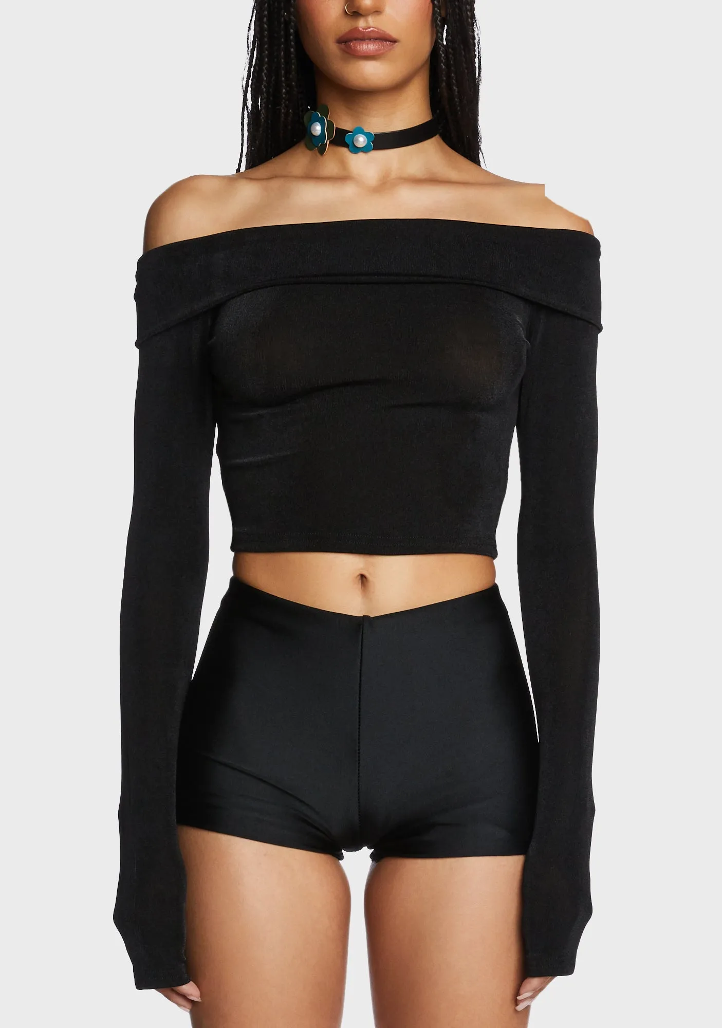 With My Bestie Crop Top - Black sold by Dolls Kill product image thumbnail 2