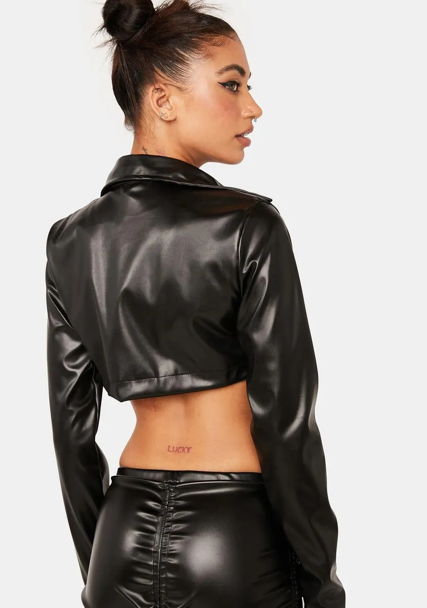 Yem Cropped Coat sold by Dolls Kill product image thumbnail 4