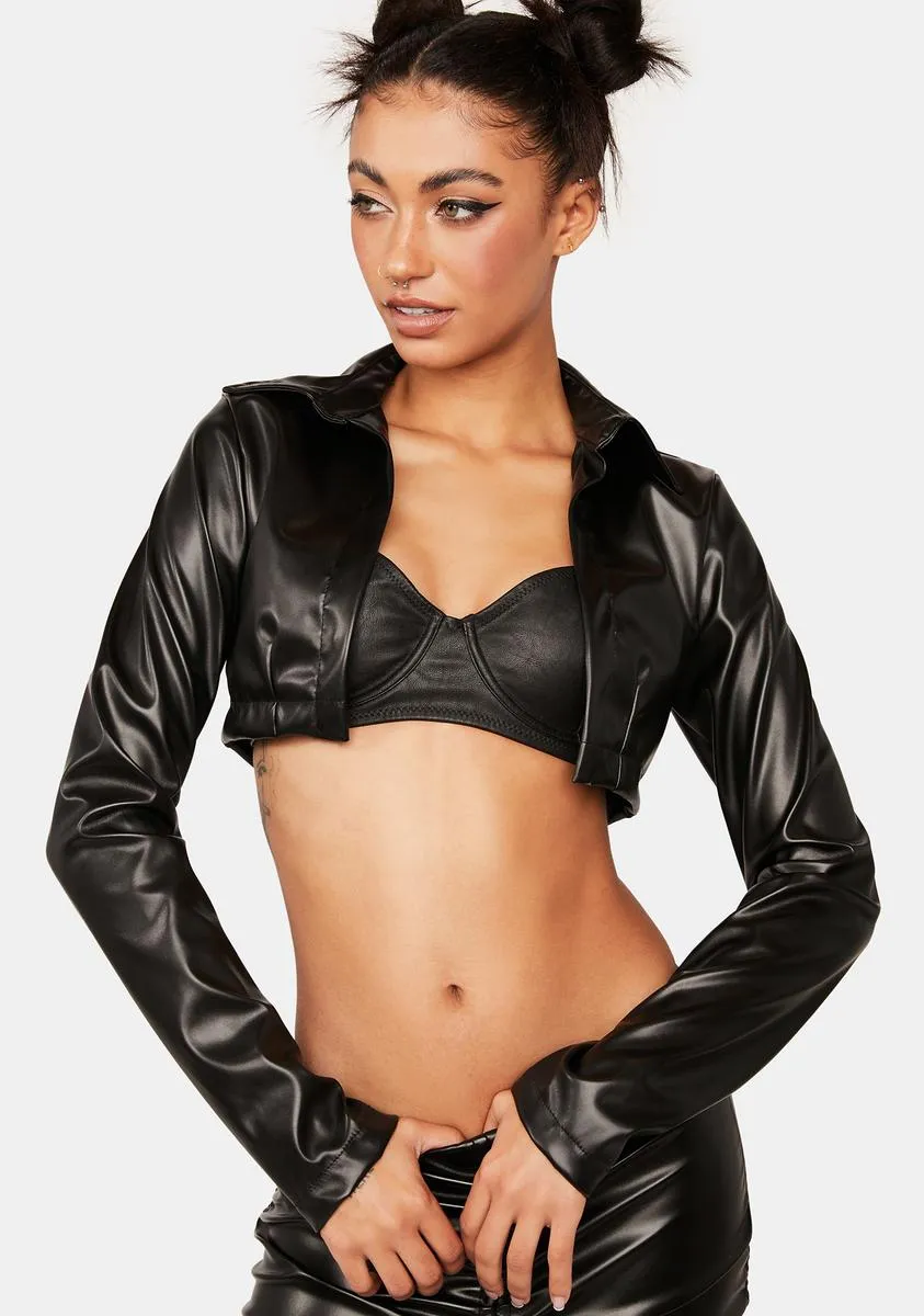 Yem Cropped Coat sold by Dolls Kill