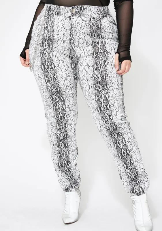 Icy Slayin' Mamba Mami Snakeskin Pants sold by Dolls Kill