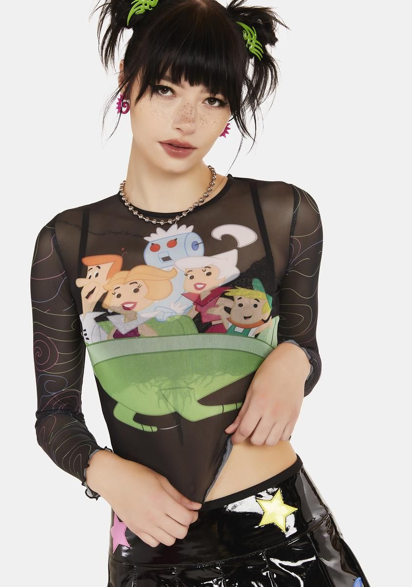 Galactic Welcome Mesh Top sold by Dolls Kill