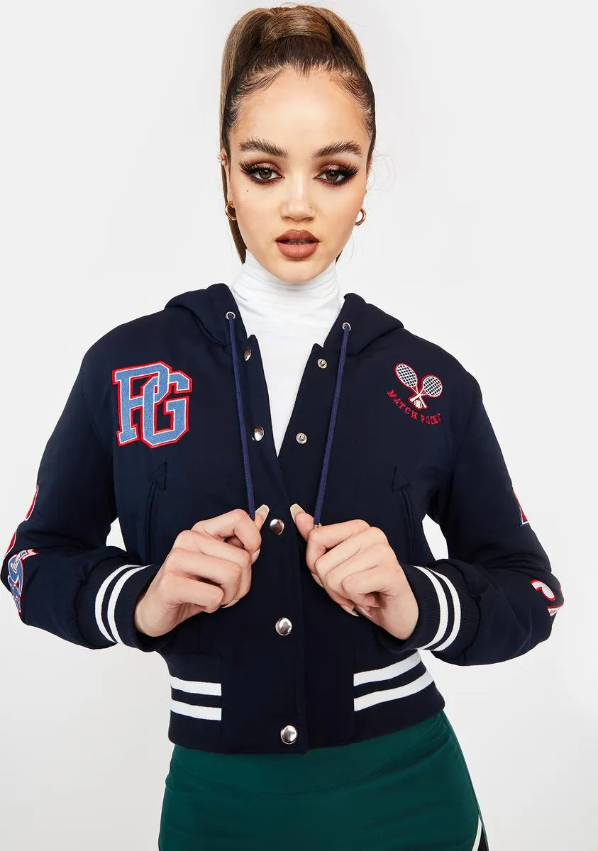 Meet Your Match Varsity Jacket sold by Dolls Kill