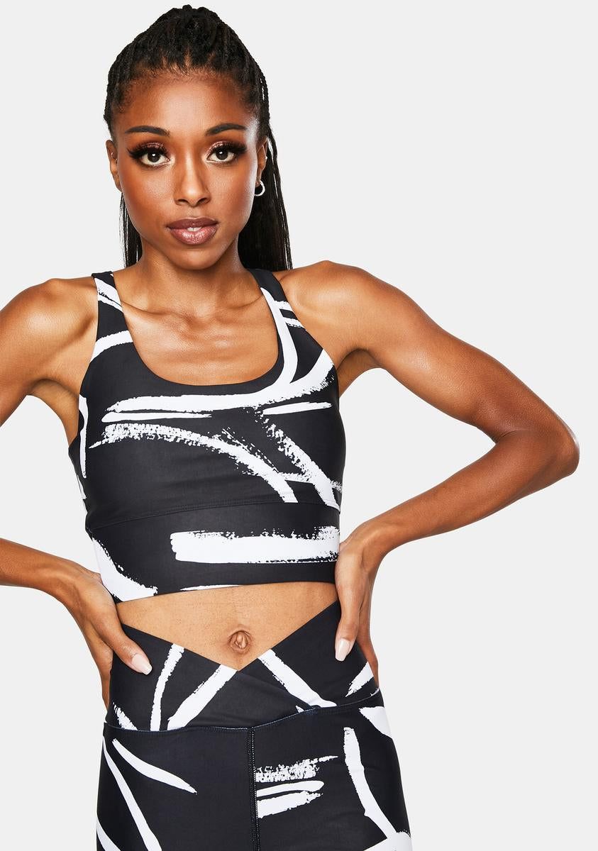 Night Abstract Gym Bra sold by Dolls Kill