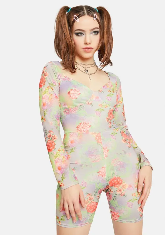 Rose Floral Romper sold by Dolls Kill