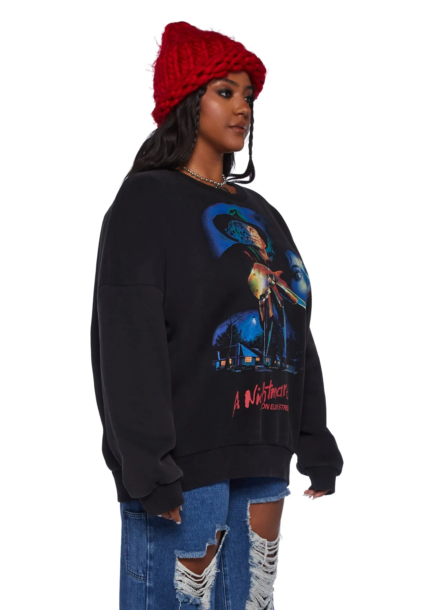 Plus New Nightmares Oversized Sweatshirt sold by Dolls Kill product image thumbnail 3