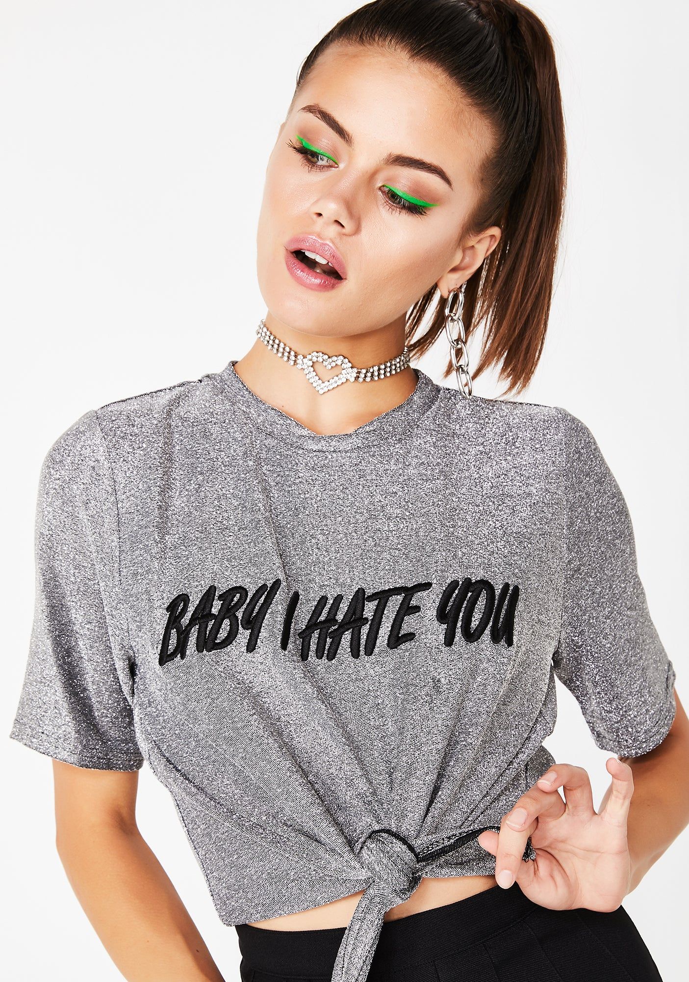 Baby I Hate You Tee sold by Dolls Kill
